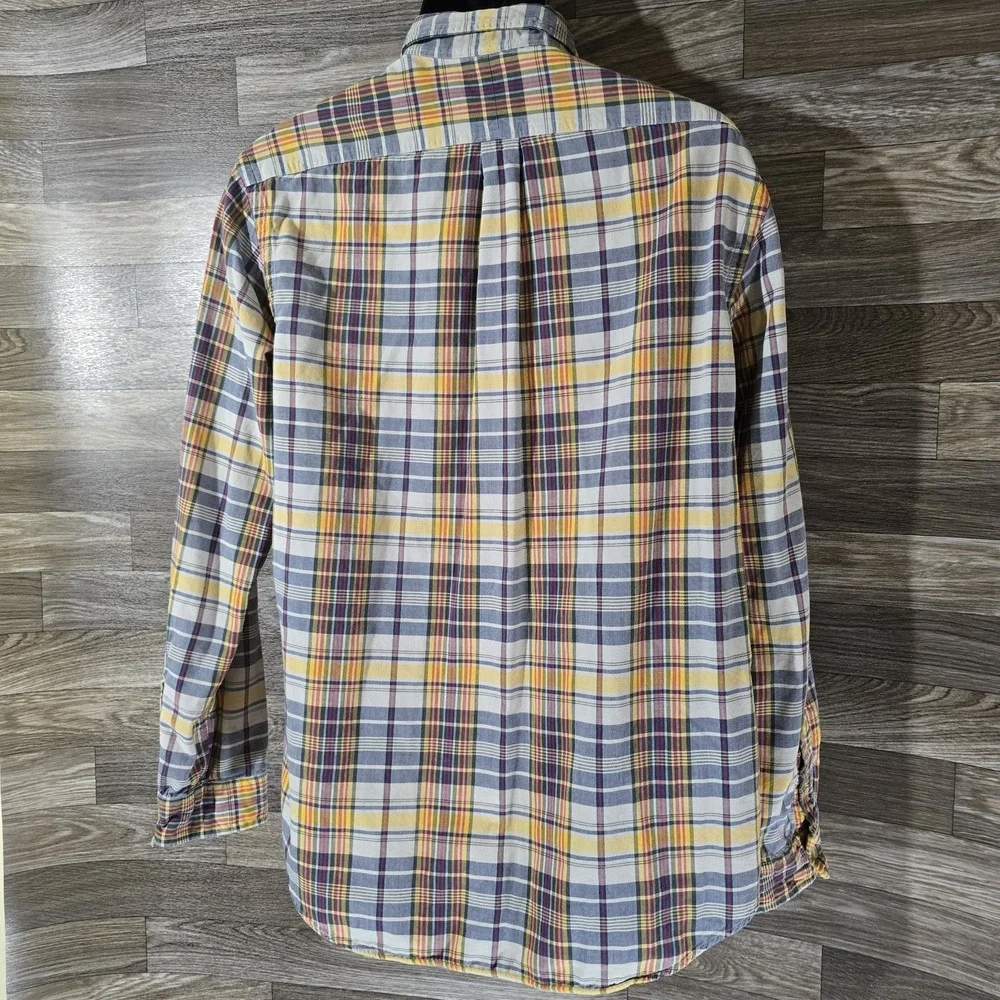 Ralph Lauren Men's Plaid Button Down Shirt LG Yellow Blue‎ Purple Casual